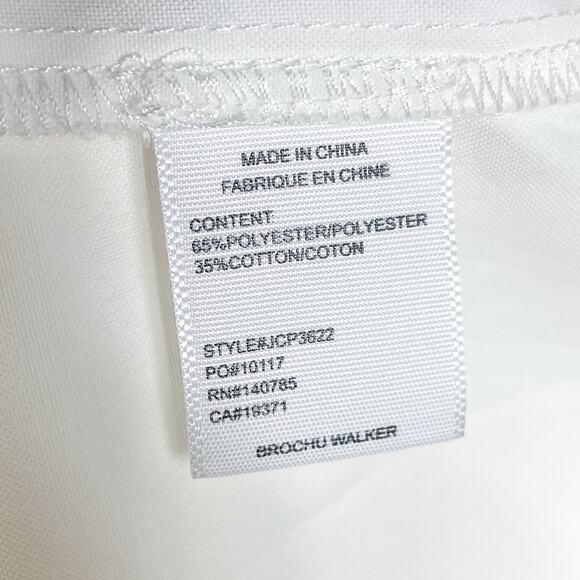 Brochu Walker Havana Midi Dress White Tiered Button Front Puff Sleeve Sz M - Picture 10 of 11